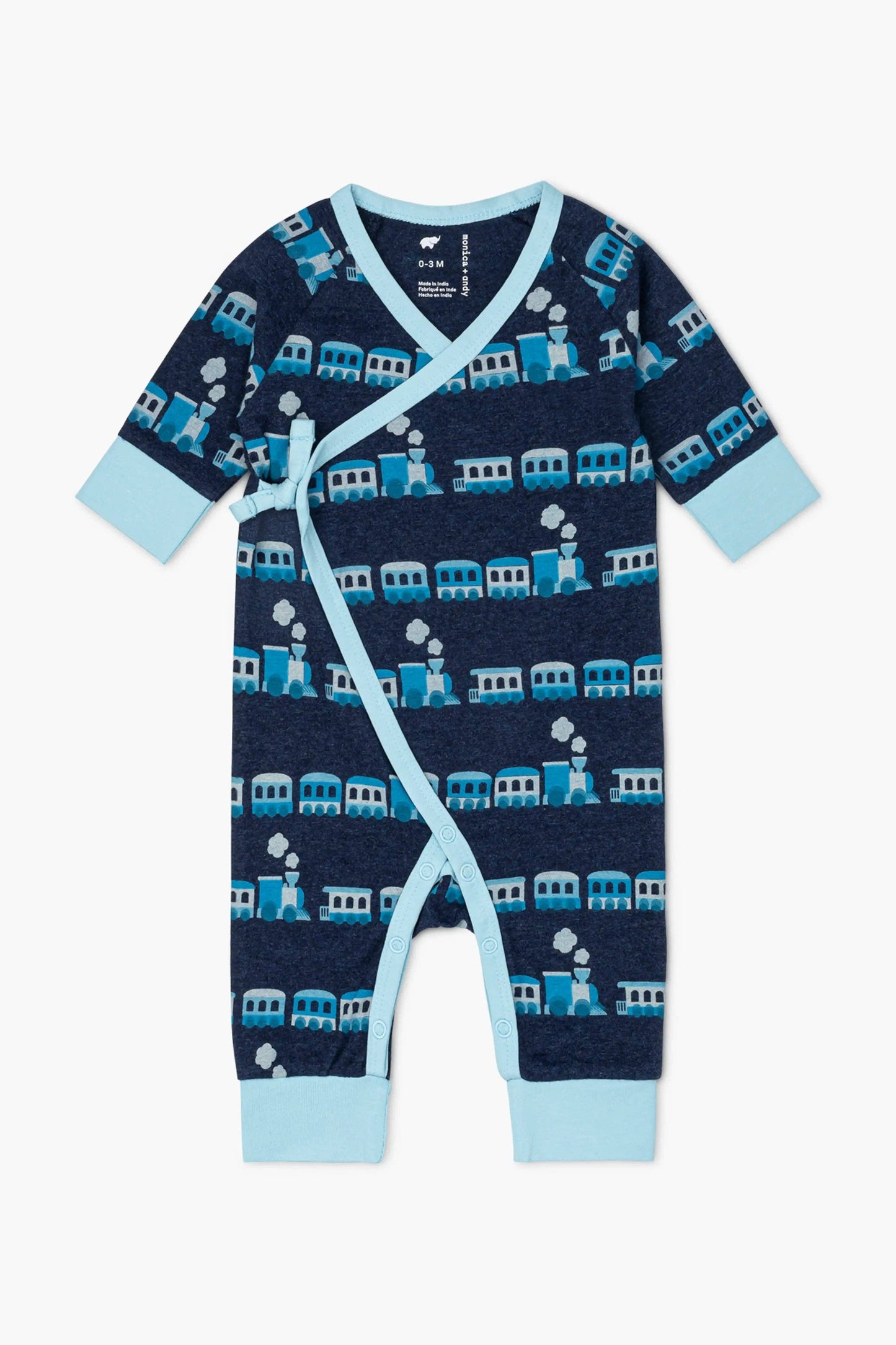 Kimono Blue Trains / 0-3m