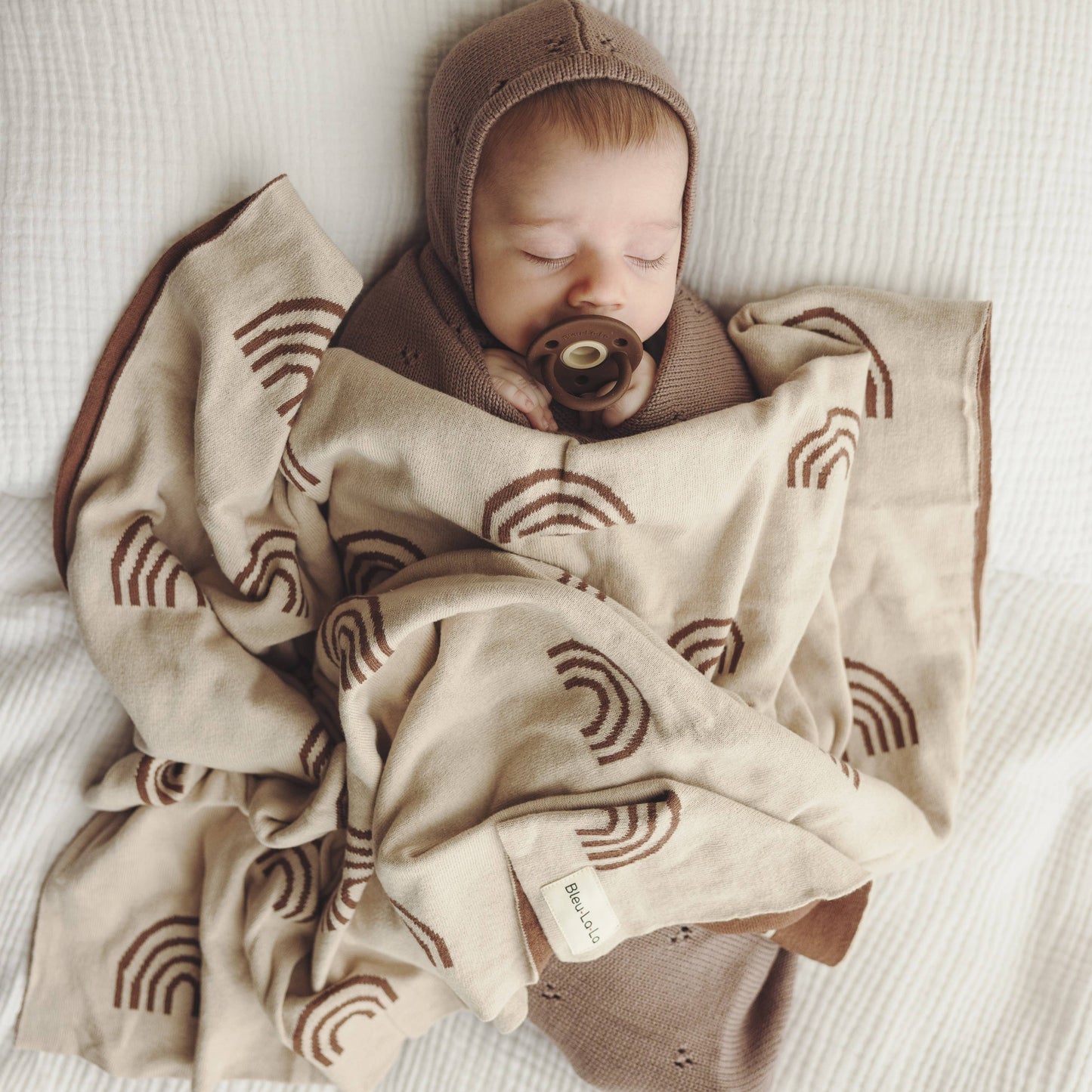 Receiving Baby Blanket - Rainbow: Pink