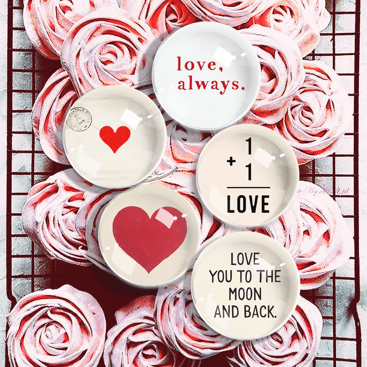 Ben's Garden 1 + 1 = Love Crystal Dome Paperweight