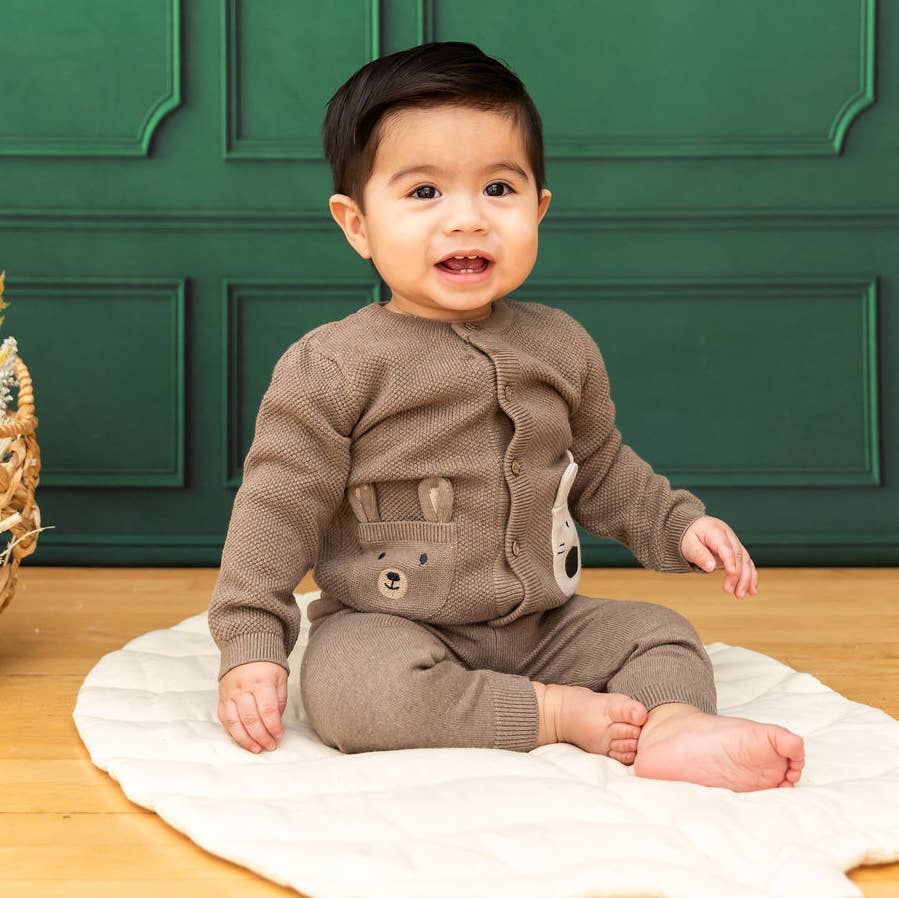 Animal Pocket Cardigan 3-6M