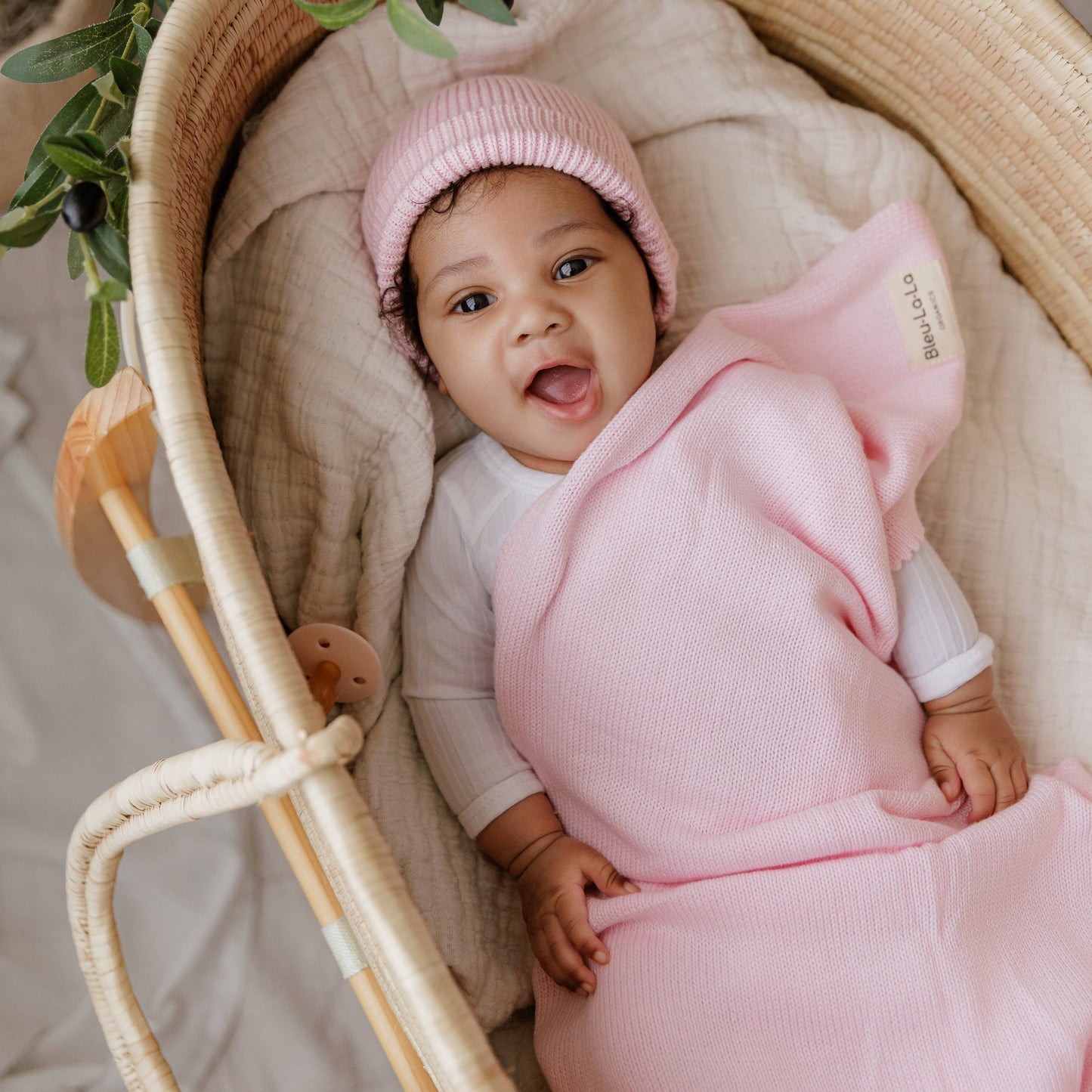 Blanket + Hat Boxed Gift Set: Blush Pink