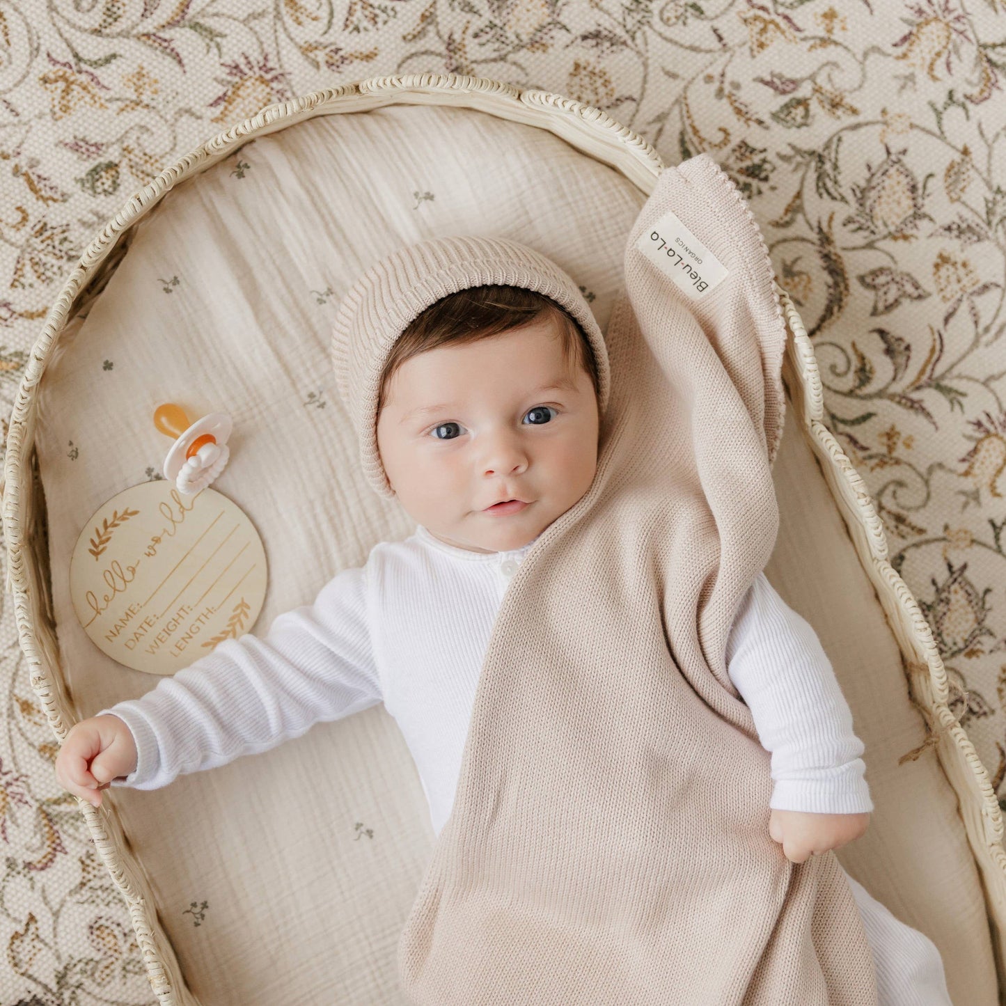 Blanket + Hat Boxed Gift Set: Blush Pink