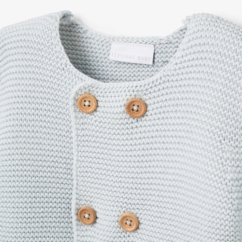 SOFIA & FINN PALE BLUE KNIT BABY CARDIGAN