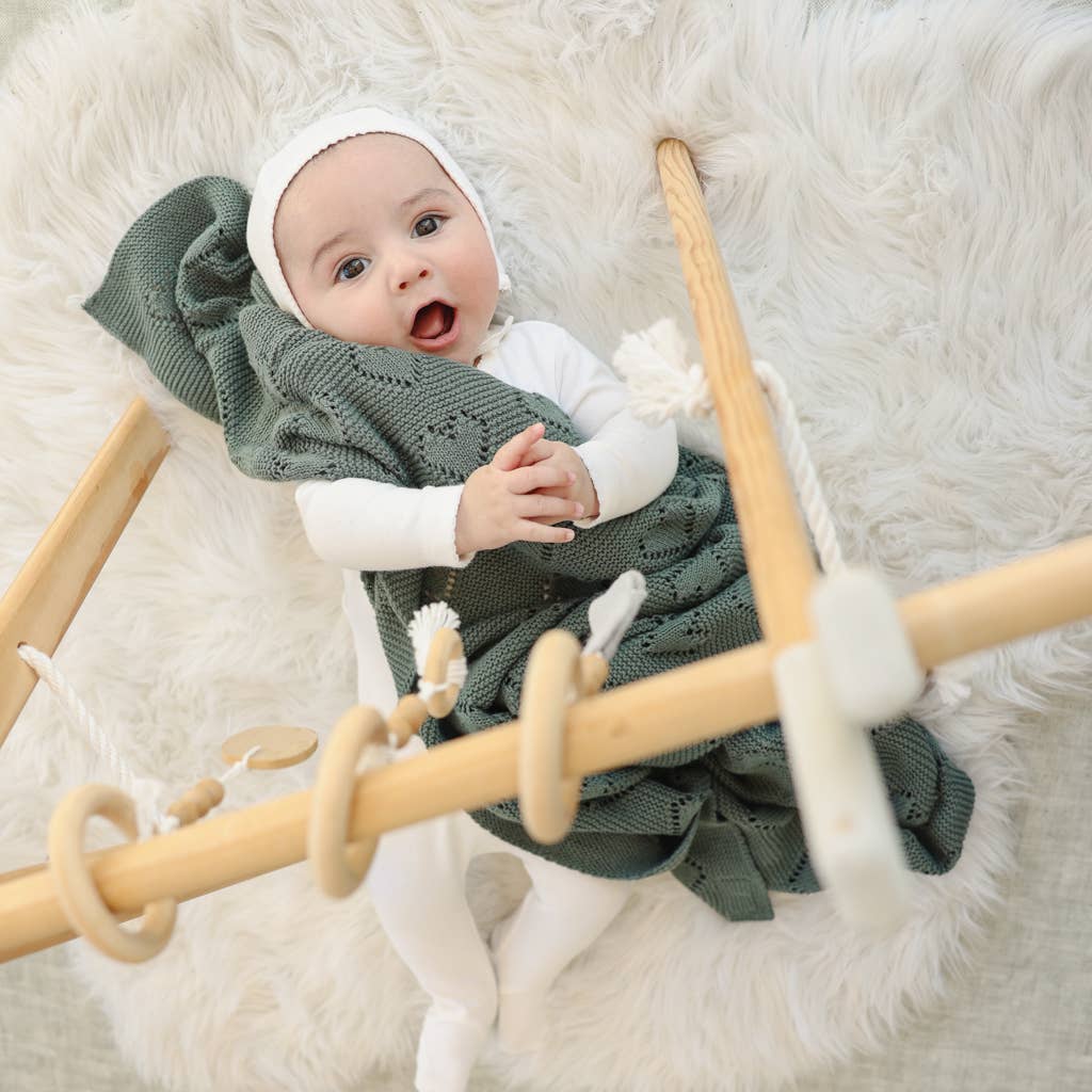 Baby Blanket - Heart: Taupe