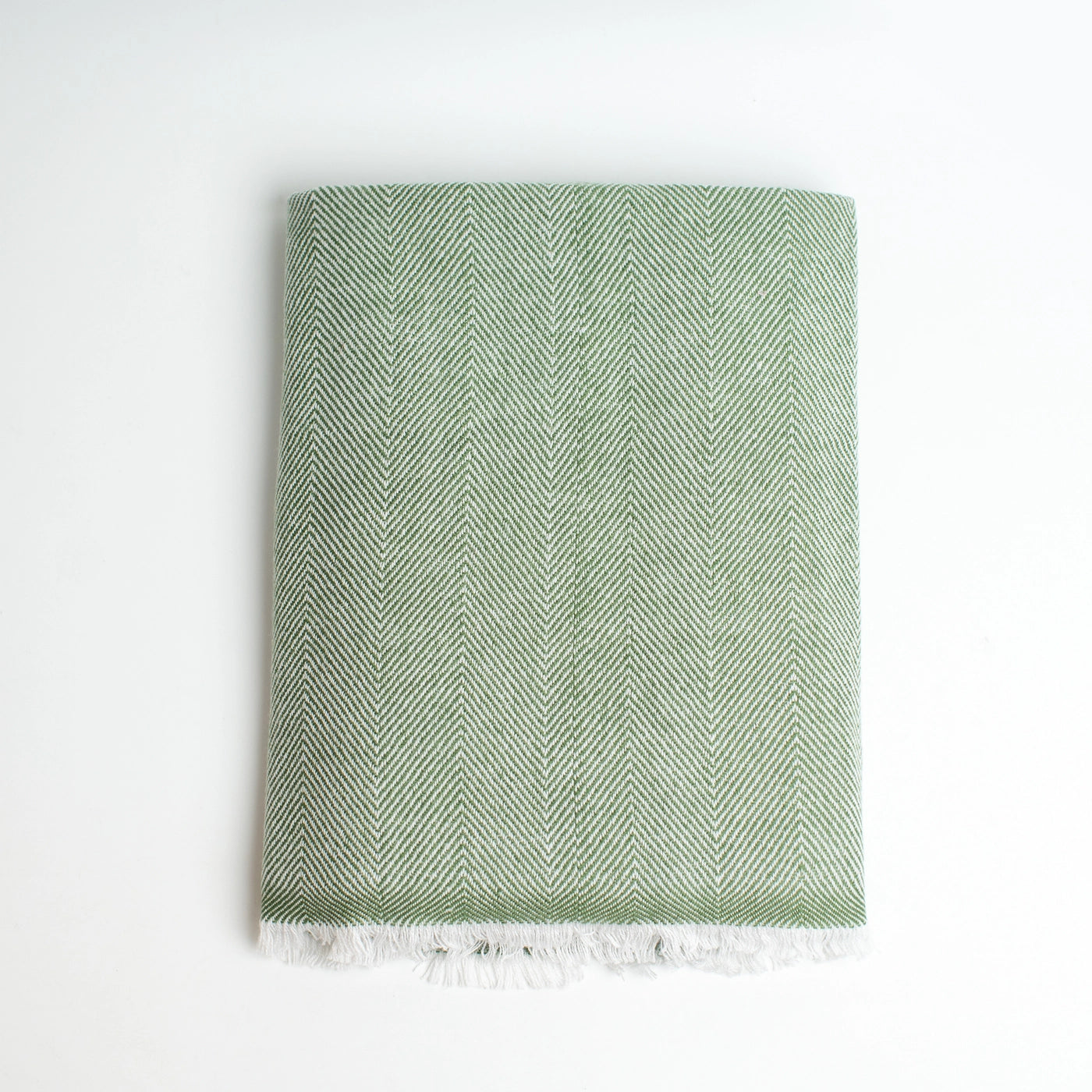 Green Cashmere Reversible Luxury Blanket Travel Throw 56X 90"