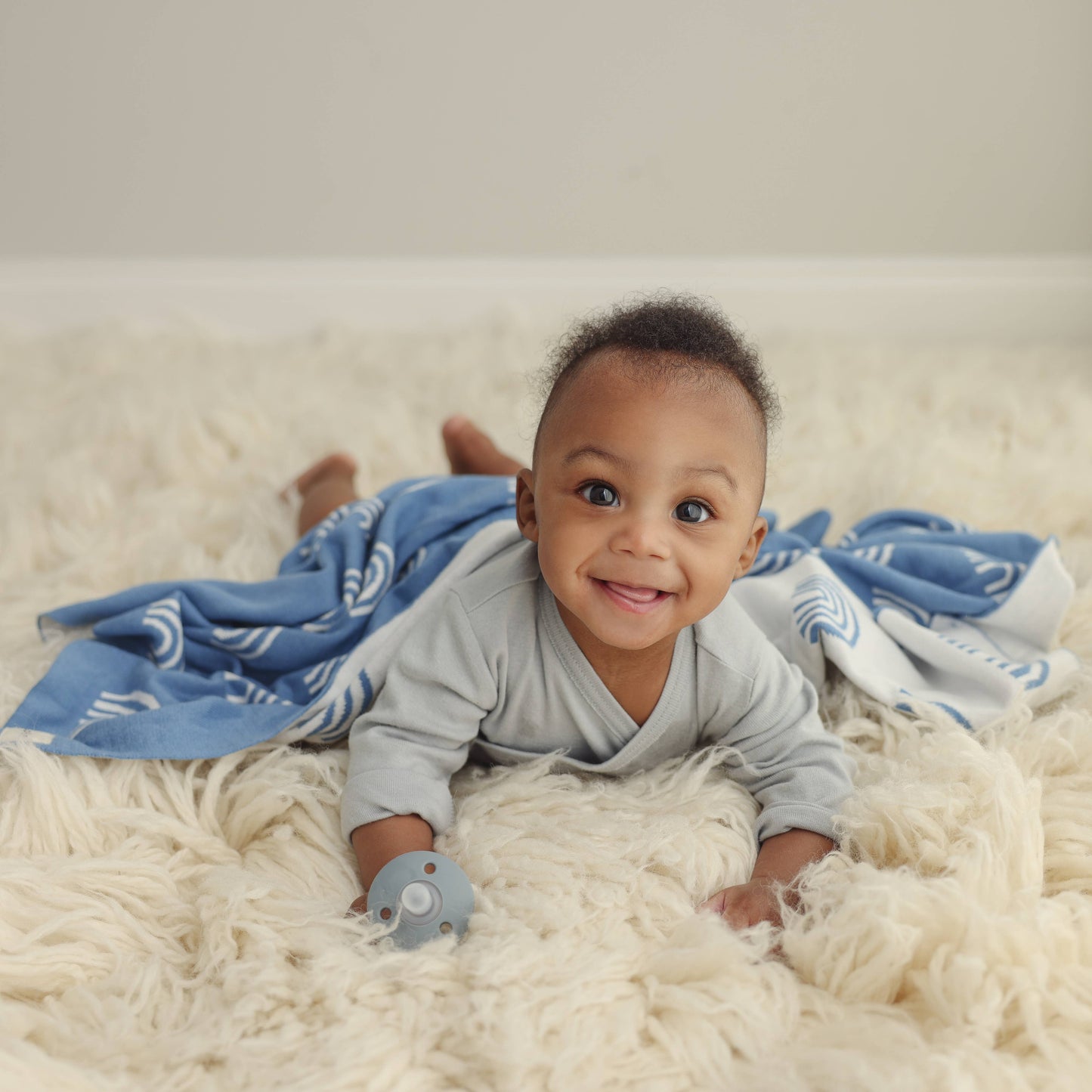 Receiving Baby Blanket - Rainbow: Pink