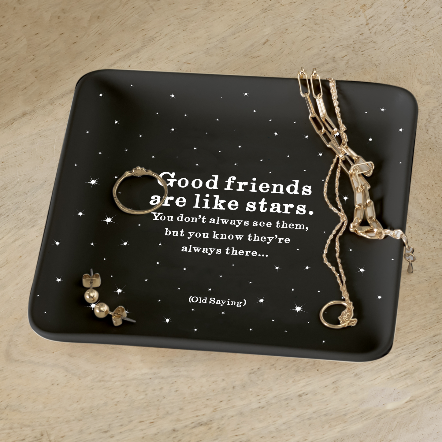 Trinket Dish Good Friends Stars