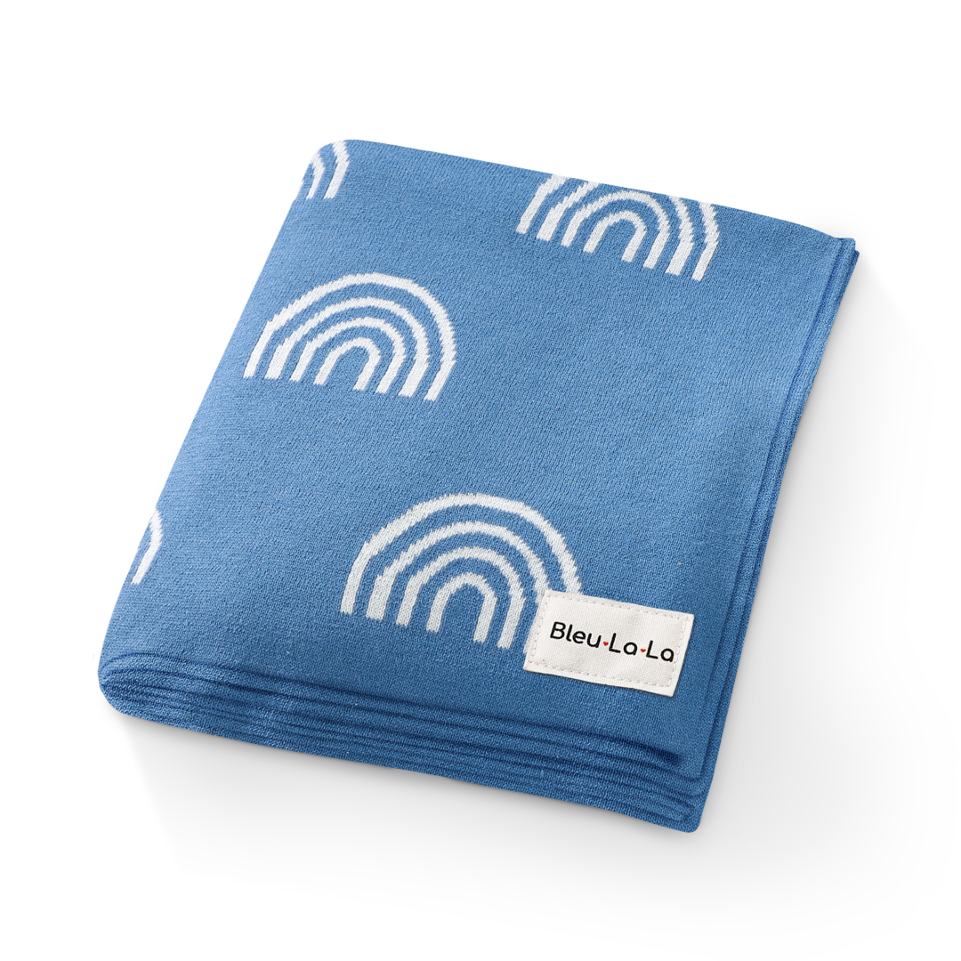 Receiving Baby Blanket - Rainbow: Pink
