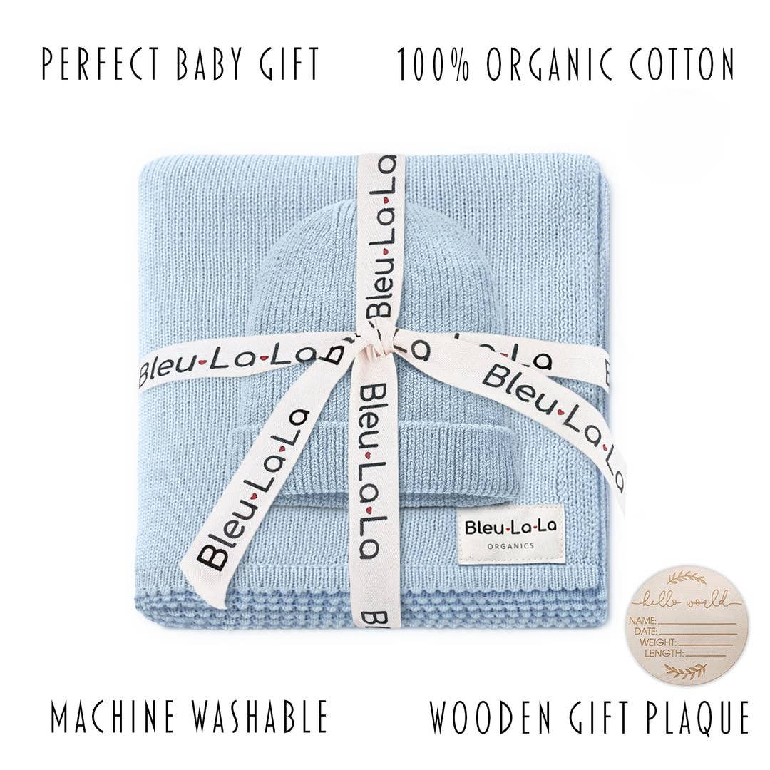 Blanket + Hat Boxed Gift Set: Blush Pink