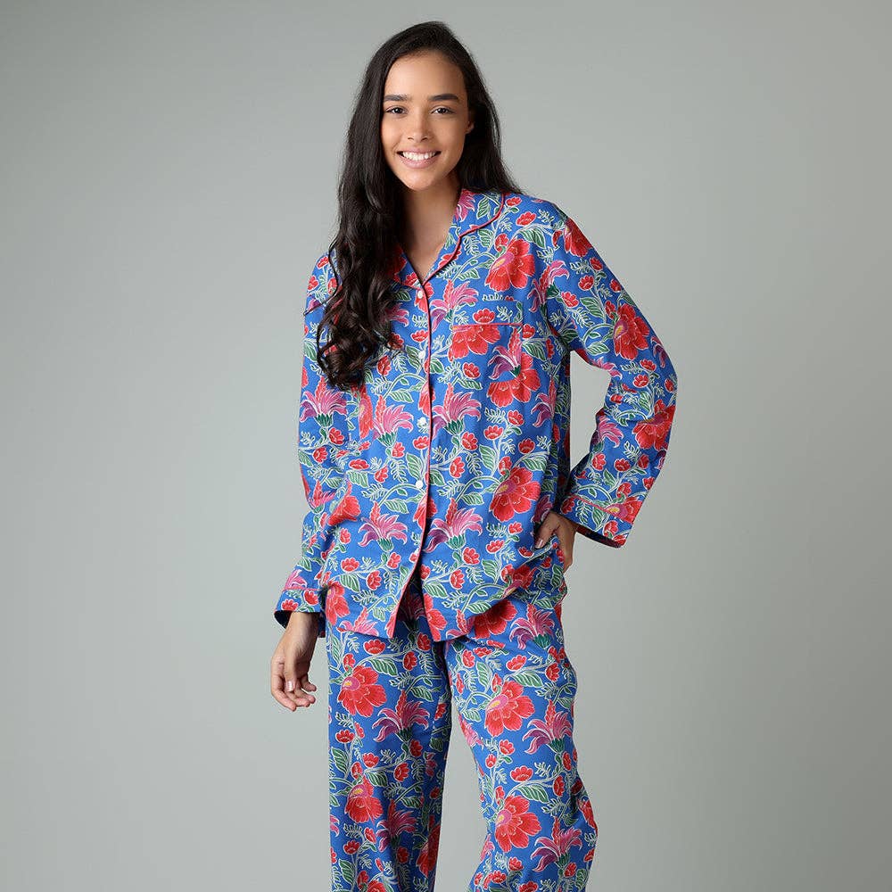 Clarence Indigo PJ Set: L