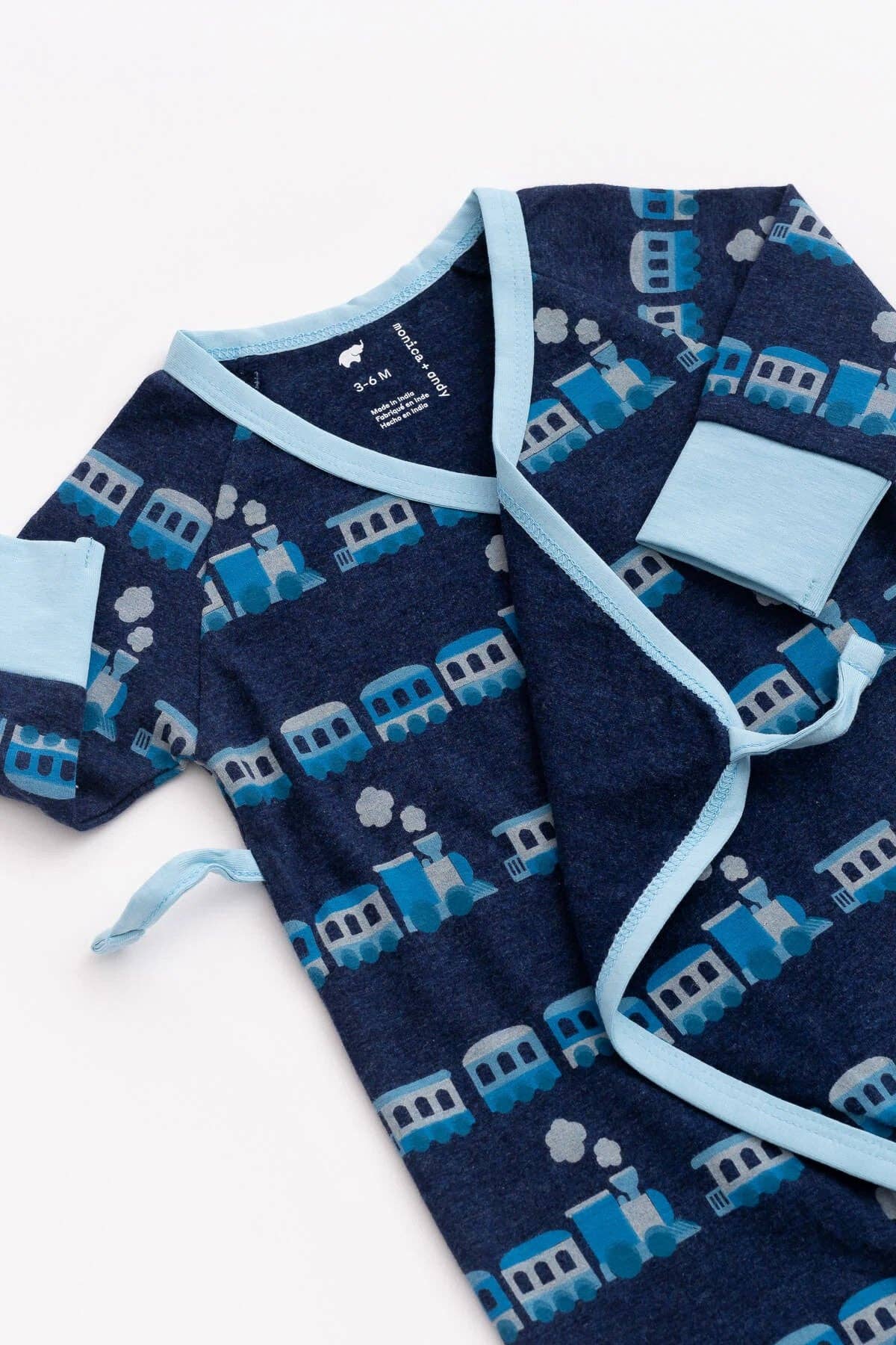 Kimono Blue Trains / 0-3m