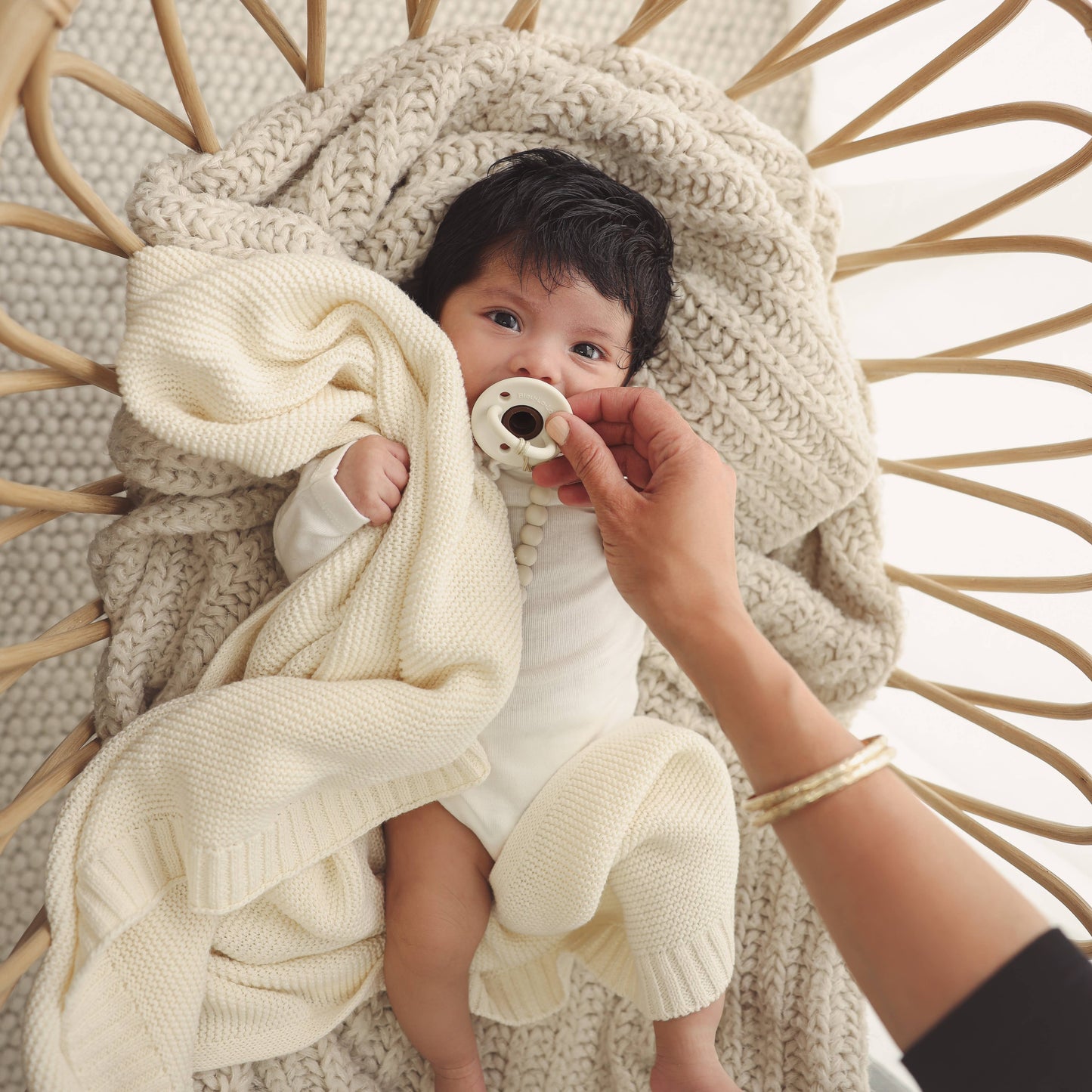 100% Organic Luxury Cotton Swaddle Receiving Baby Blanket: Colbalt