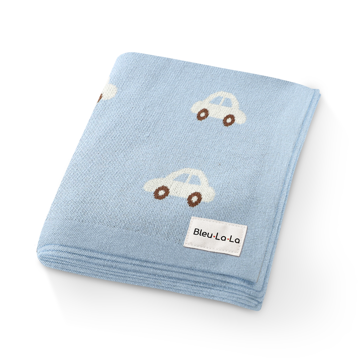 100% Luxury Cotton Receiving Swaddle Baby Blanket - Cars: Grey