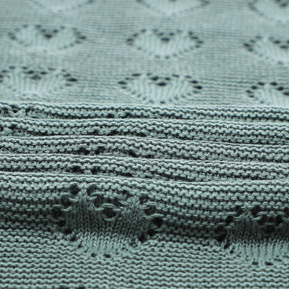 Baby Blanket - Heart: Grey