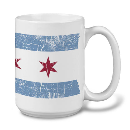 Distressed Chicago Flag Mug