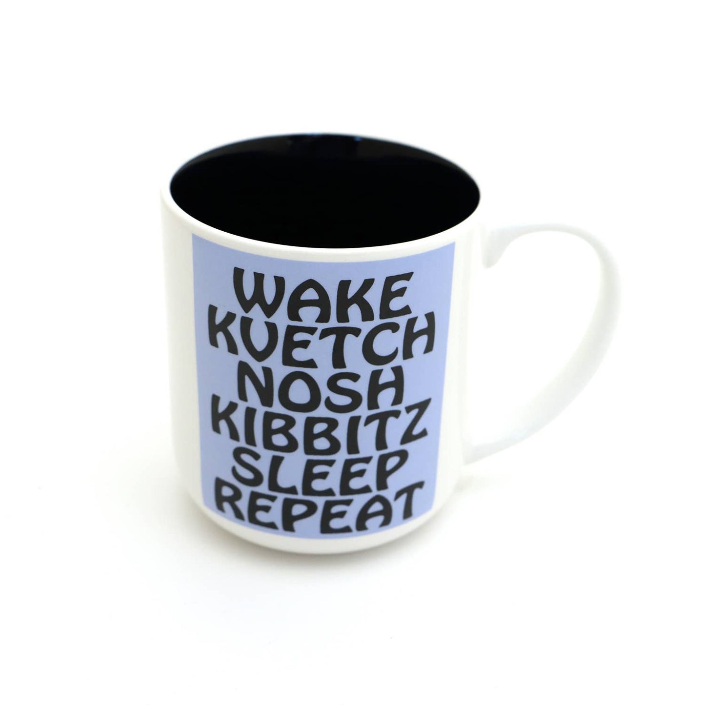 MUG Wake Kvetch Nosh Funny Jewish, Judaica by Lorrie Veasey