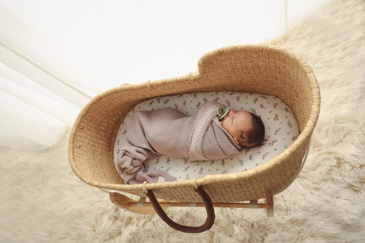 100% Organic Luxury Cotton Swaddle Receiving Baby Blanket: Blush Pink