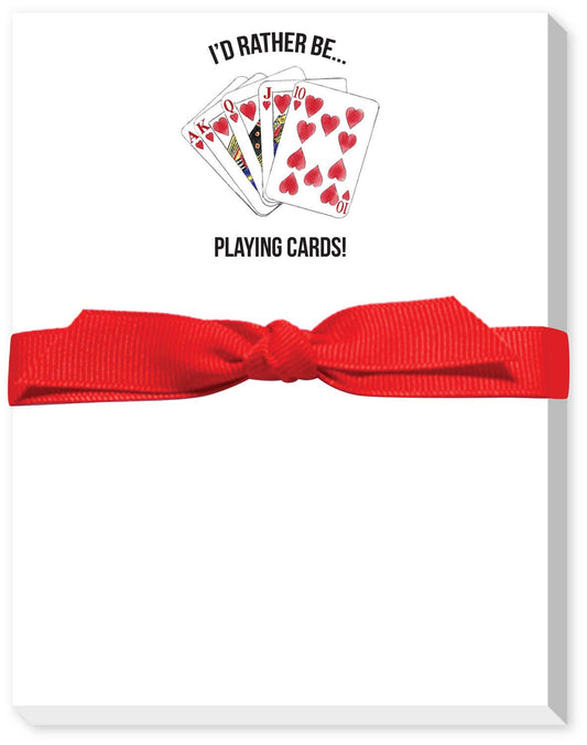 I'D RATHER BE PLAYING CARDS MINI NOTEPAD