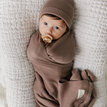 Blanket + Hat Boxed Gift Set: Blush Pink