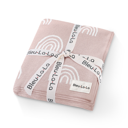 Receiving Baby Blanket - Rainbow: Pink