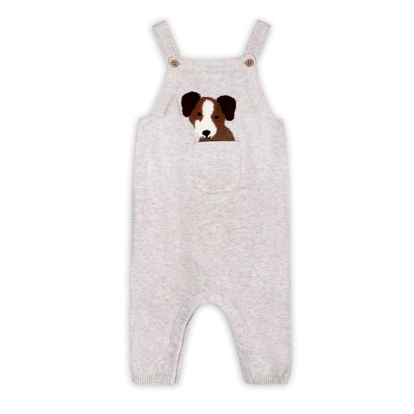 Puppy Dog Overall Grey 3-6M