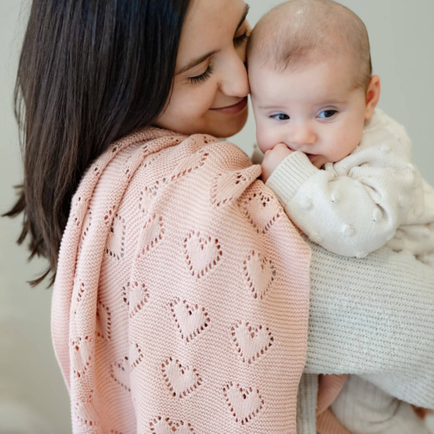 Baby Blanket - Heart: Grey