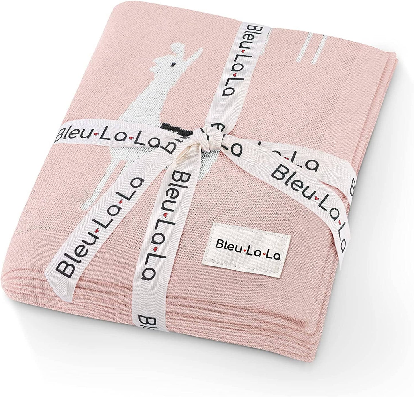 100% Luxury Cotton Swaddle Receiving Baby Blanket - Llama: Grey