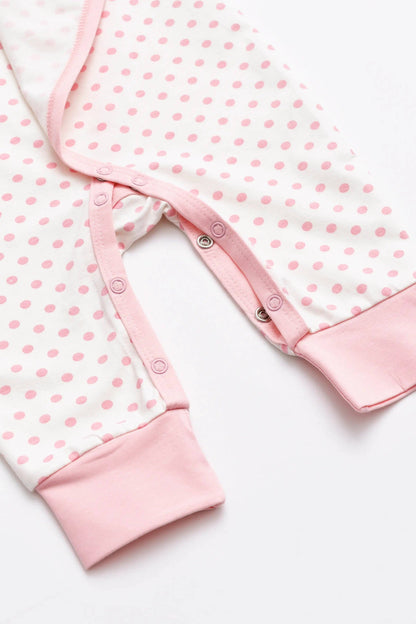Kimono Tie Light Pink Polka Dots / 6-9m