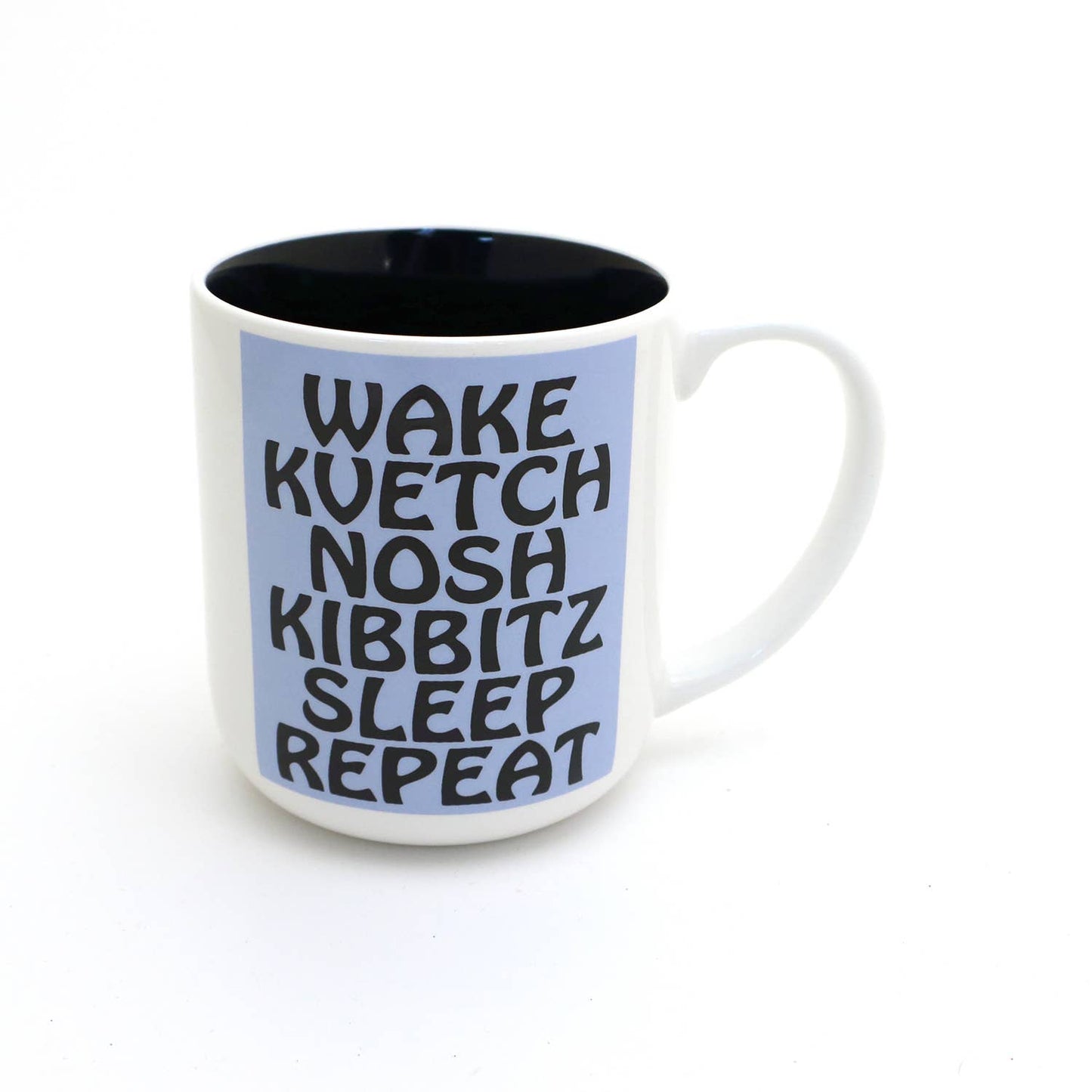 MUG Wake Kvetch Nosh Funny Jewish, Judaica by Lorrie Veasey