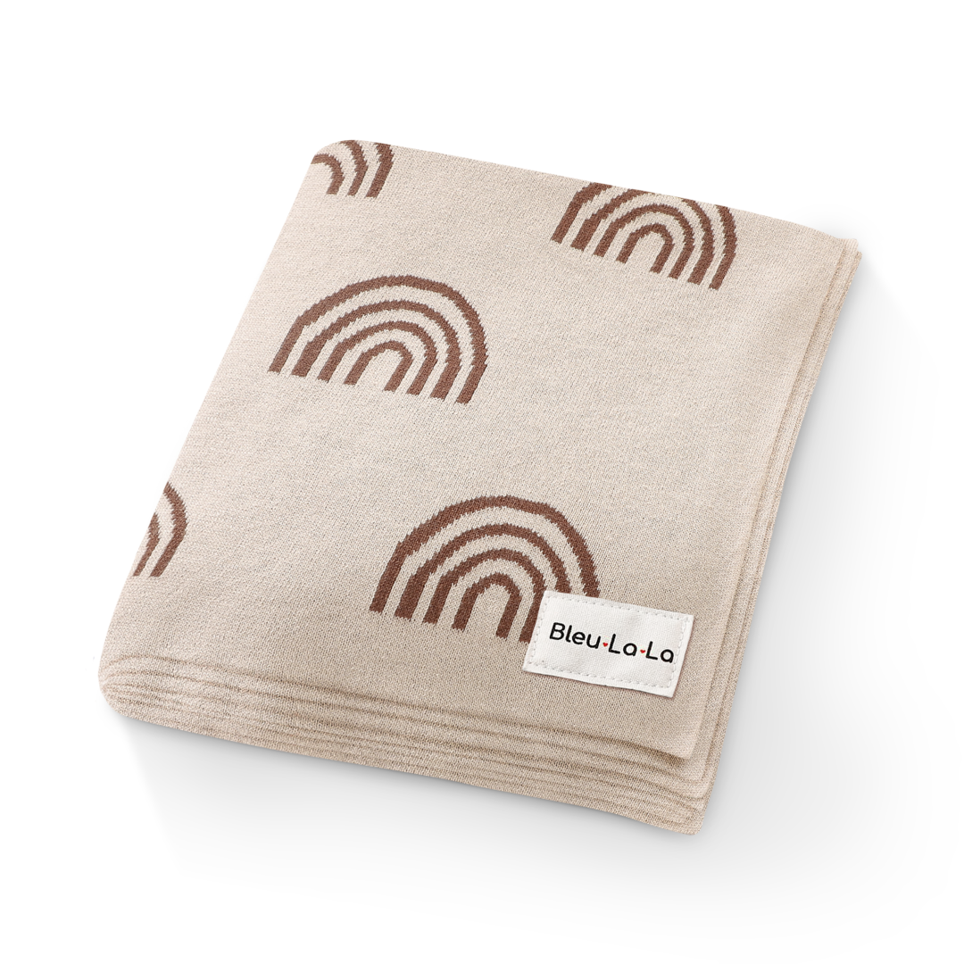 Receiving Baby Blanket - Rainbow: Pink