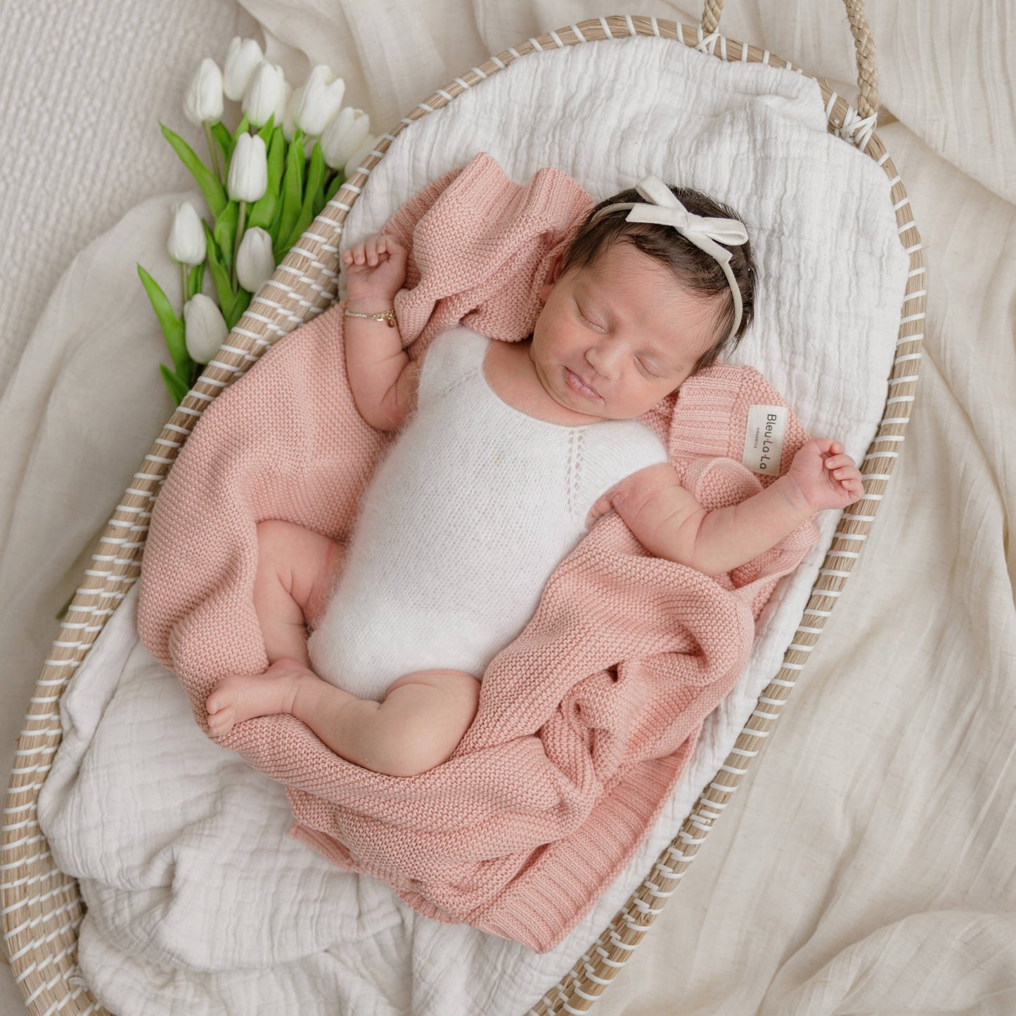 100% Organic Luxury Cotton Swaddle Receiving Baby Blanket: Colbalt