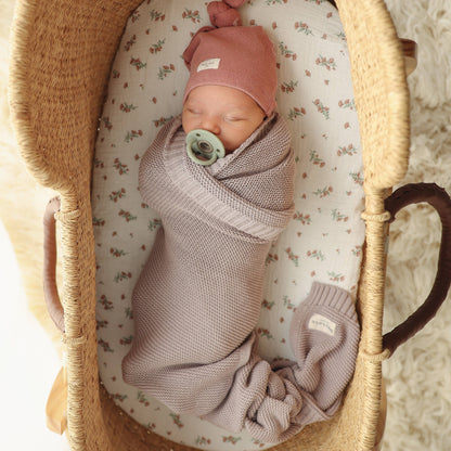 100% Organic Luxury Cotton Swaddle Receiving Baby Blanket: Blush Pink