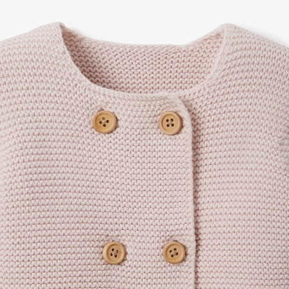 SOFIA & FINN PALE PINK KNIT BABY CARDIGAN WITH MATCHING PANTS