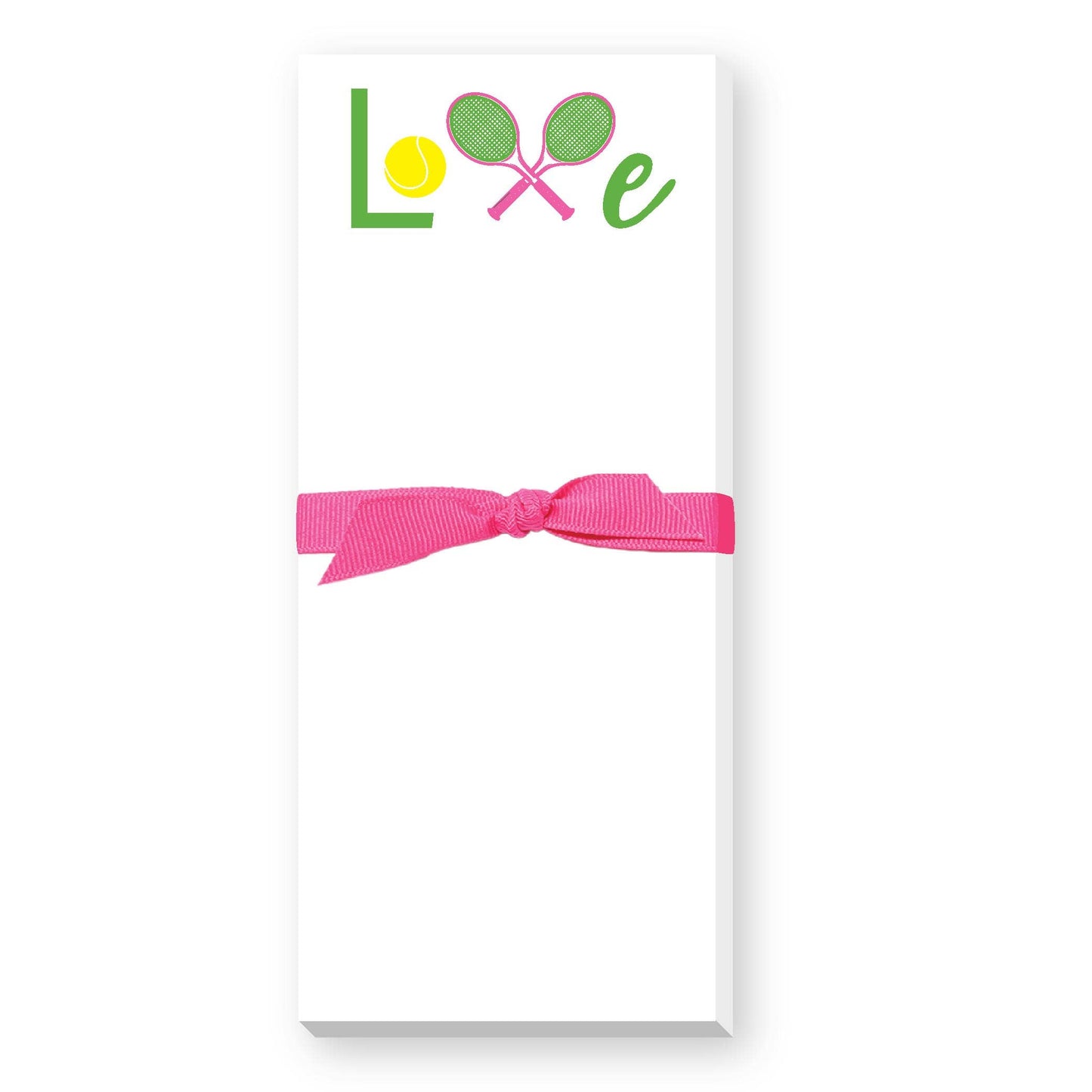 LOVE TENNIS SKINNIE NOTEPAD - Perfect for To-Do Lists