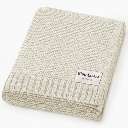 100% Organic Luxury Cotton Swaddle Receiving Baby Blanket: Colbalt