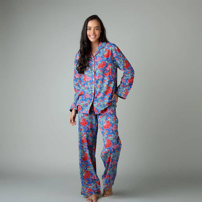Clarence Indigo PJ Set: L