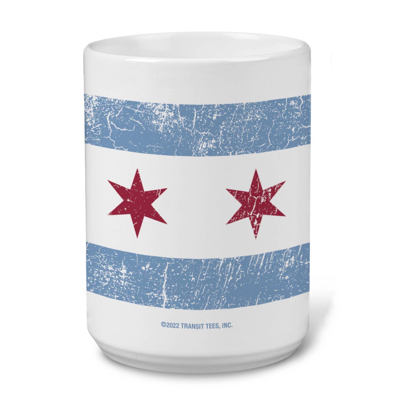 Distressed Chicago Flag Mug