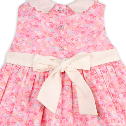 Mavis Baby Dress+Bloomer ( Pink Floral / 6-12M