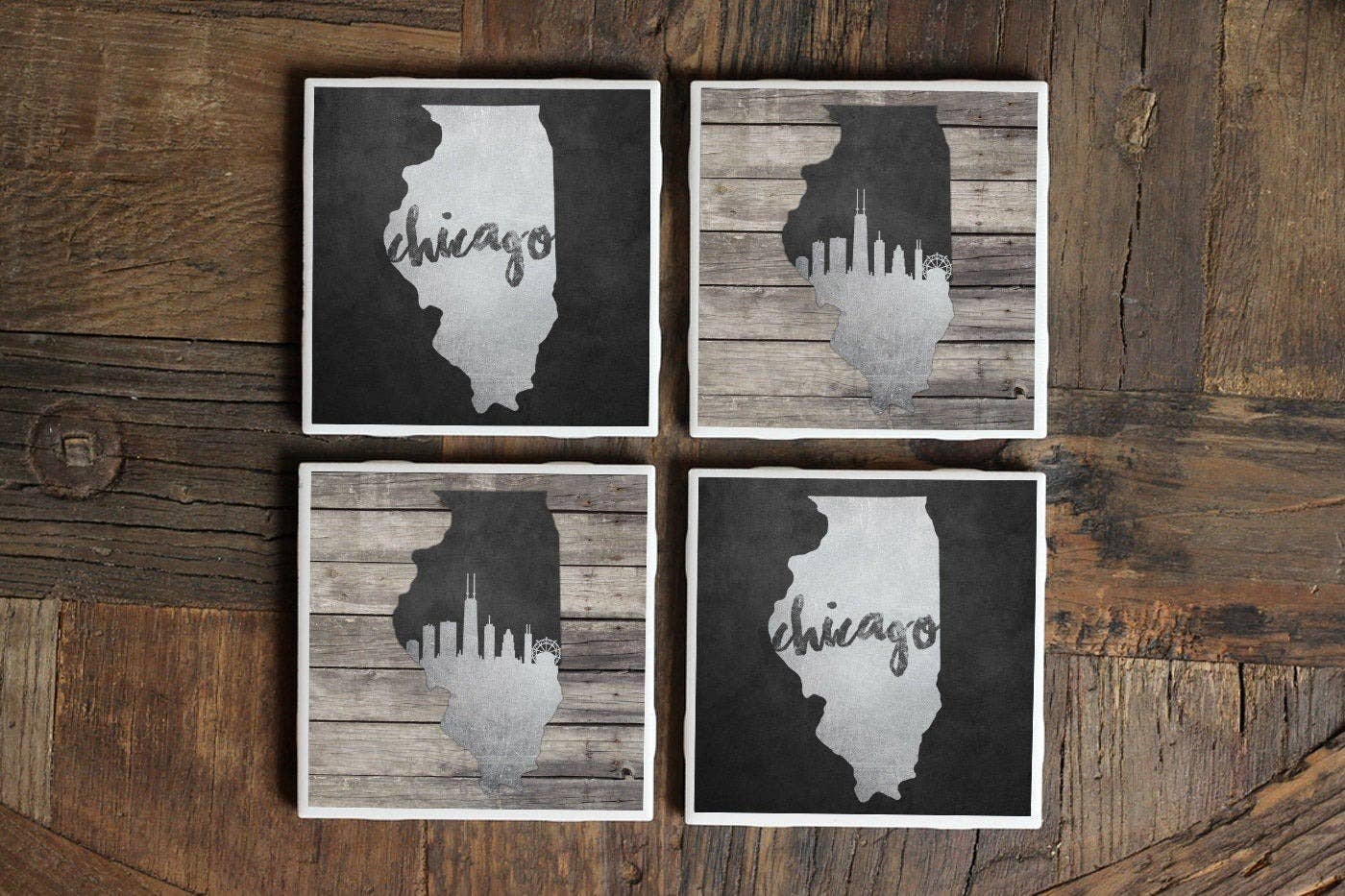 Chicago Skyline Coasters (Set of 4)