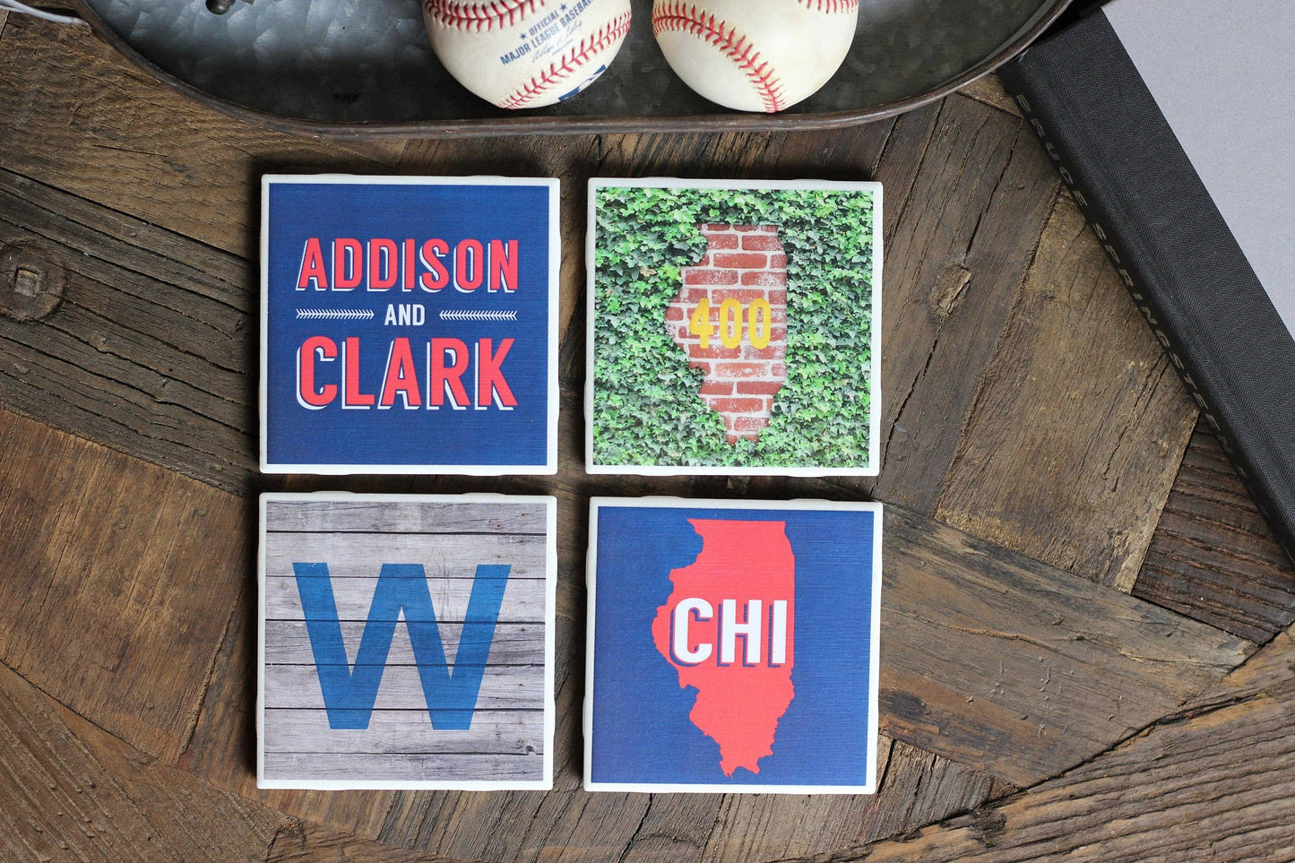 Chicago Baseball Coasters (Set of 4)