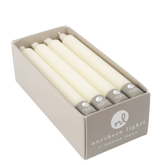 7" Tapers - 12pc Box: Ivory