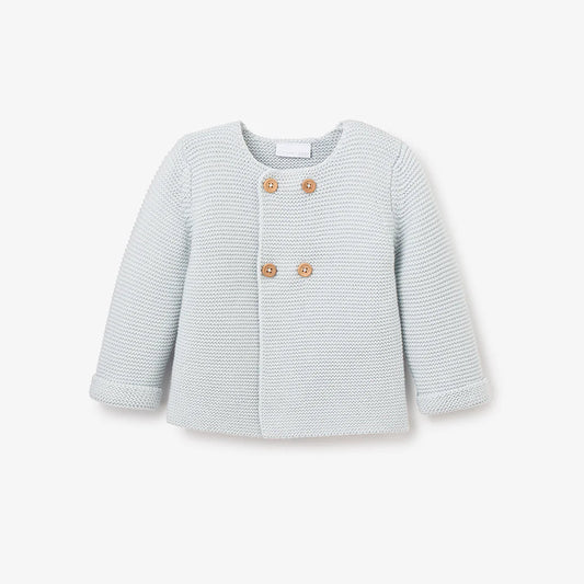 SOFIA & FINN PALE BLUE KNIT BABY CARDIGAN