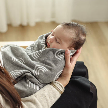 Receiving Baby Blanket - Rainbow: Pink