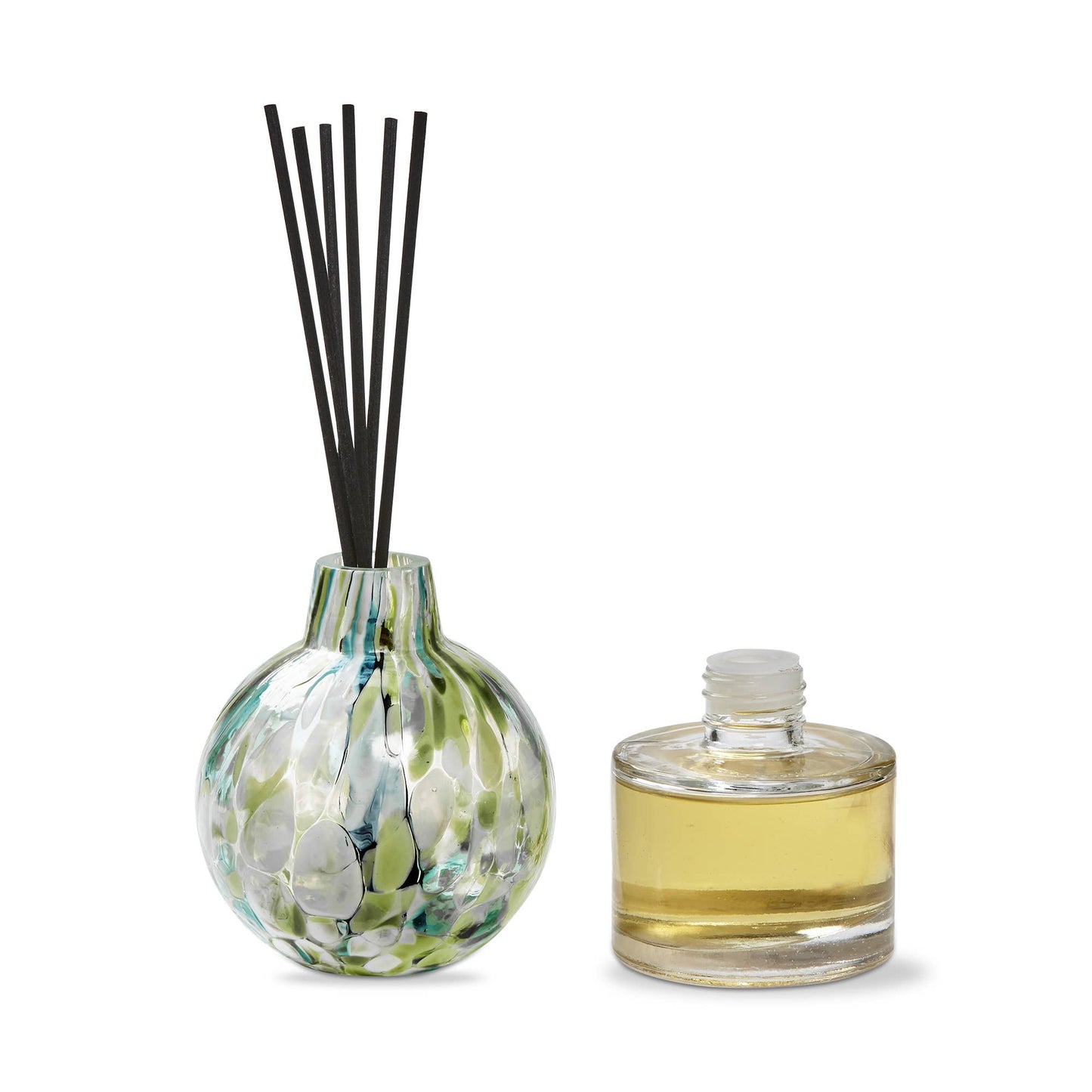 Magnolia & Musk Reed Diffuser - Green: Green / Glass / No Pattern