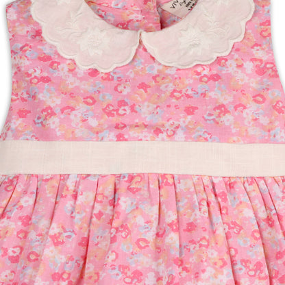 Mavis Baby Dress+Bloomer ( Pink Floral / 6-12M