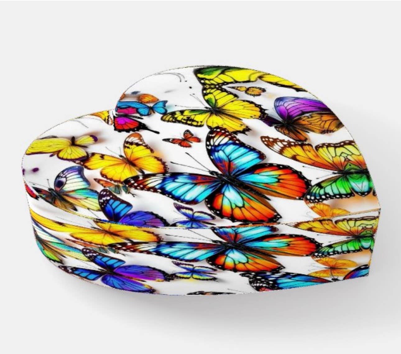 Butterfly Crystal  Heart Paperweight Decor  Napkin Weight