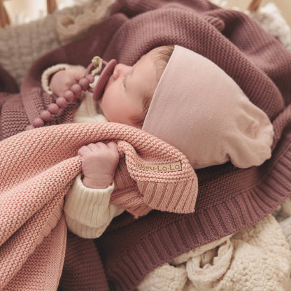 100% Organic Luxury Cotton Swaddle Receiving Baby Blanket: Blush Pink