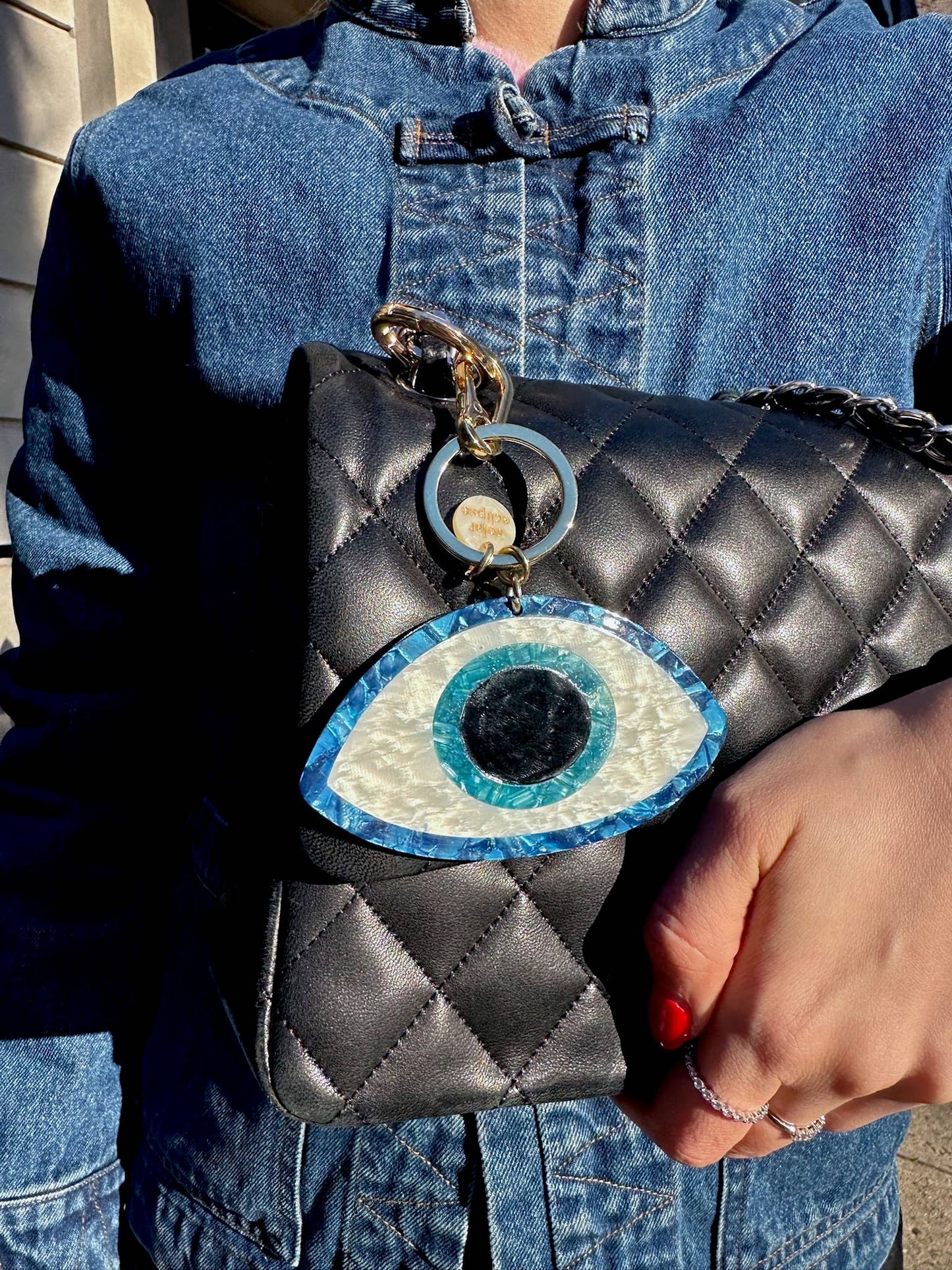 Hand-painted Evil Eye Bag Charm & Keychain